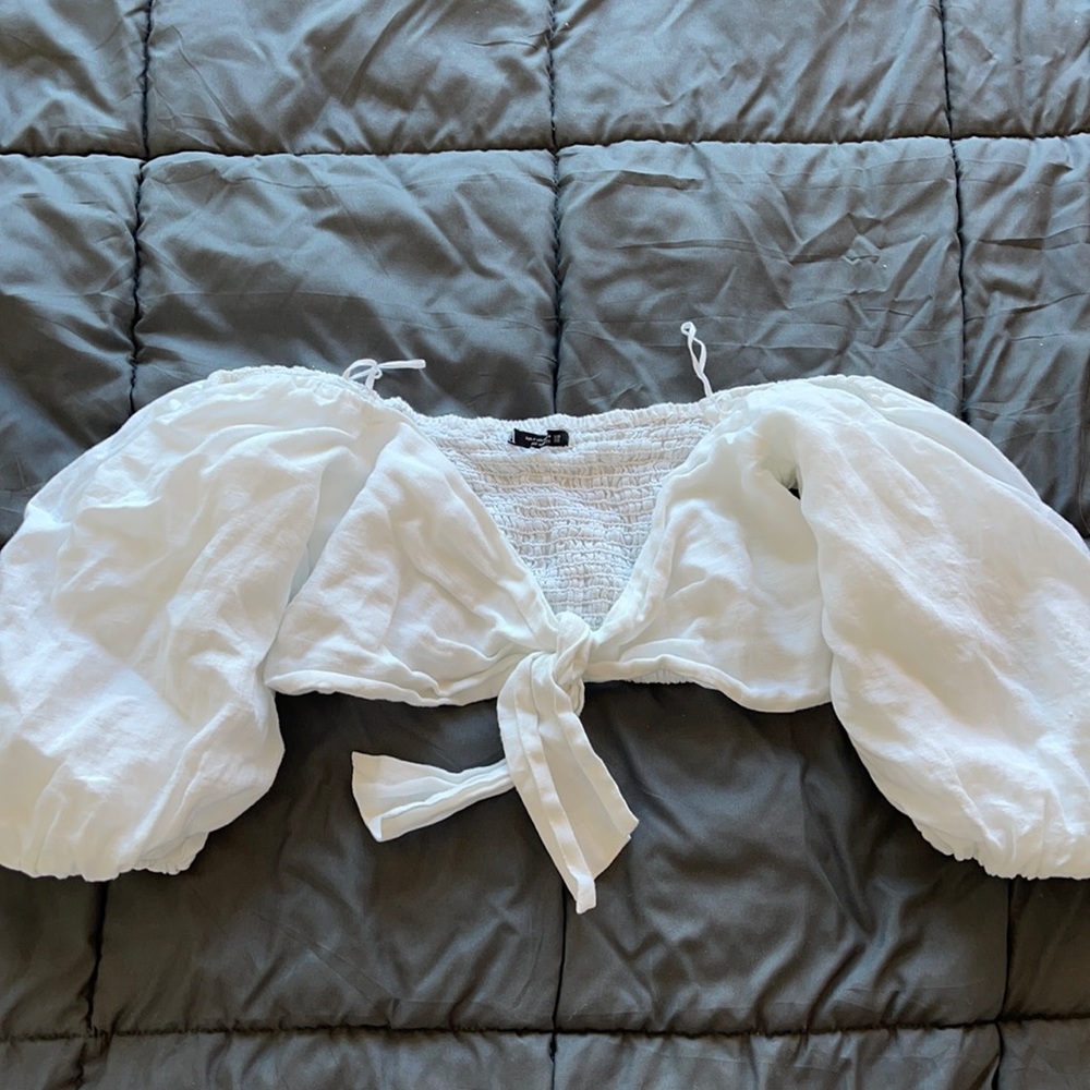 Zara Crop with Puff Sleeves